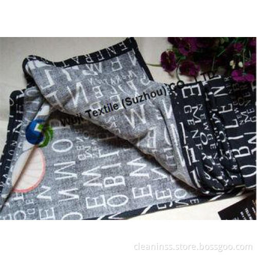 Microfiber Character Beach Towel , Black and White Beach T